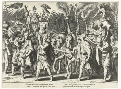 Zegetocht van keizer Karel V en zijn broer Ferdinand I na de bevrijding van Wenen