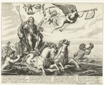 Zegewagen ter ere van Maarten Tromp, gesneuveld in de Zeeslag bij Terheide, 1653