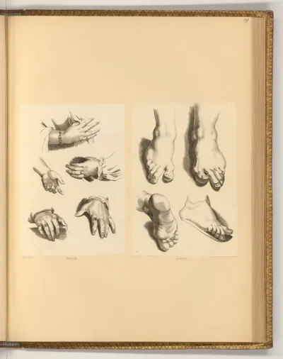 Zeichenbuch: Hand- und Fußstudien