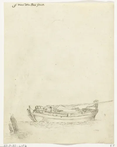 Zeilboot met gestreken mast