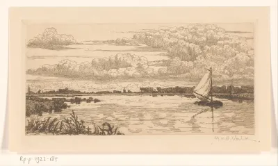 Zeilboot op een meer