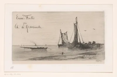 Zeilboten bij pier