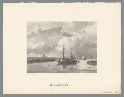 Zeilboten op de Oude Maas bij Dordrecht