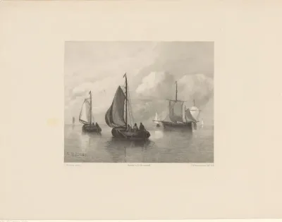 Zeilboten op kalme zee