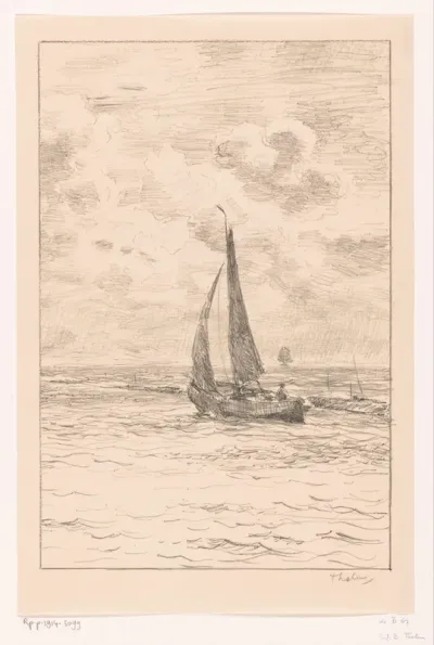 Zeilende boot