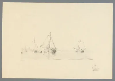 Zeilschepen op de Oude Maas bij Dordrecht