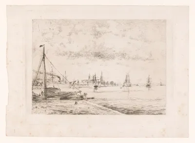 Zeilschepen op de Schelde bij Antwerpen