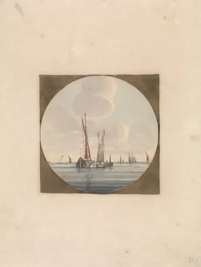 Zeilschepen op gladde zee