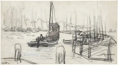 Zeilschepen op rivier