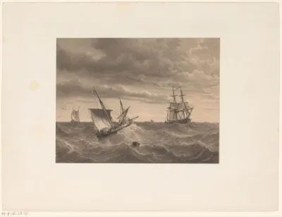 Zeilschepen op volle zee