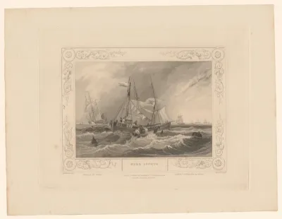 Zeilschepen op zee bij de Nore