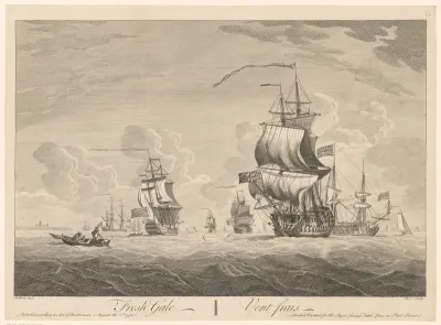 Zeilschepen op zee met sterke wind