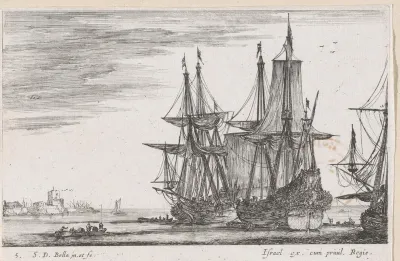 Zeilschepen voor de kust