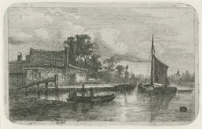 Zeilschip aan de waterkant