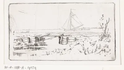 Zeilschip op een rivier