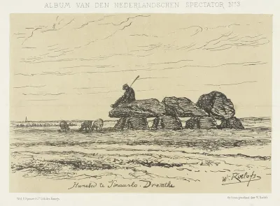 Zeilschip op het droge bij maanlicht