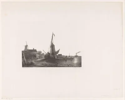 Zeilschip op het droge
