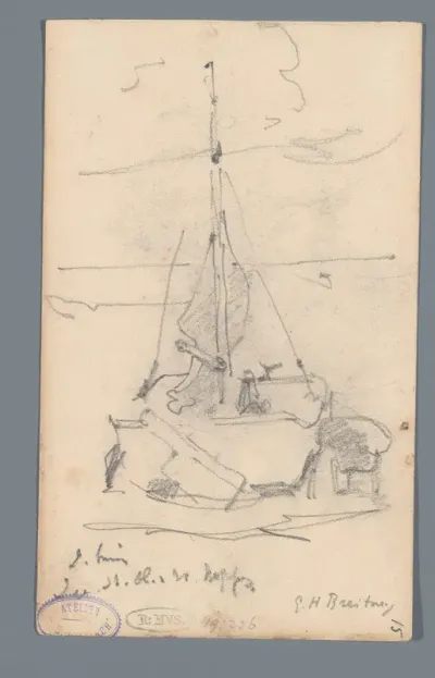 Zeilschip op het strand