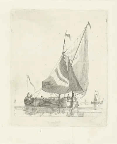 Zeilschip op stil water