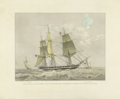 Zeilschip, sloep en loodsboot op het water