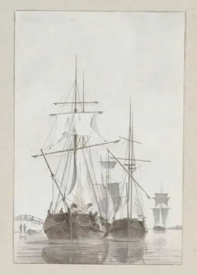 Zeilschip, van achteren gezien