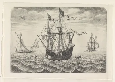 Zeilschip voor anker