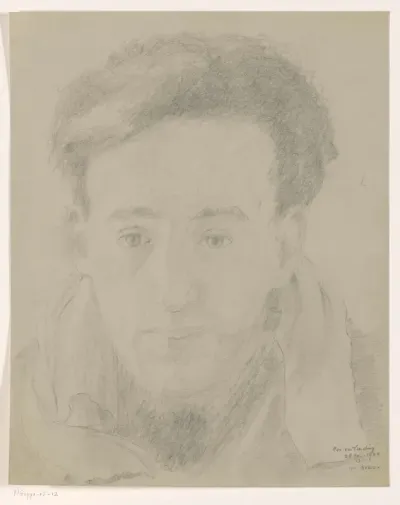 Zelfportret en face na bezoek: B-1-1, 28 januari