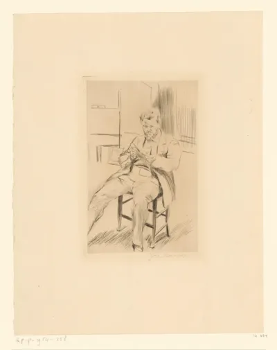 Zelfportret, graverend