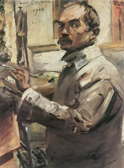 Zelfportret in witte kiel