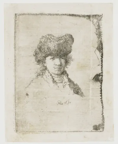 Zelfportret met bontmuts