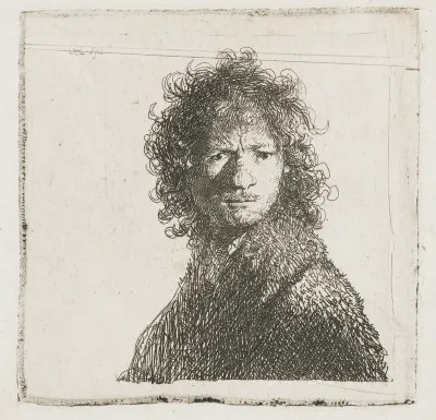Zelfportret met gefronst voorhoofd