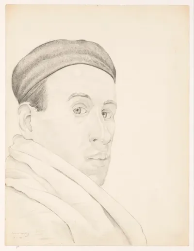 Zelfportret met pet: B-1-1, 18 februari