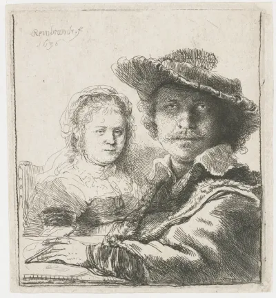 Zelfportret met Saskia