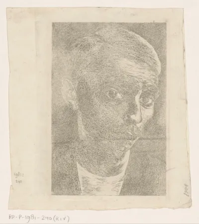 Zelfportret met snor