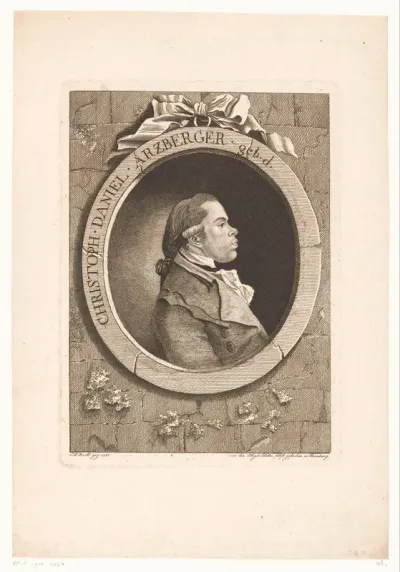 Zelfportret van Christoph Daniel Arzberger