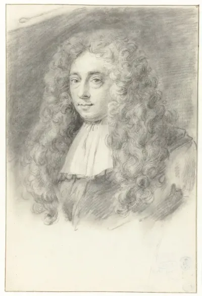 Zelfportret (?) van Constantijn Huygens de Jonge
