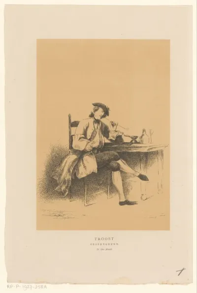 Zelfportret van Cornelis Troost