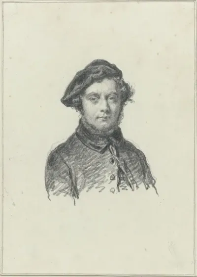 Zelfportret van de schilder Charles Ferdinand Venneman