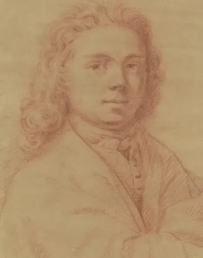 Zelfportret van de tekenaar Hendrik van der Vugt