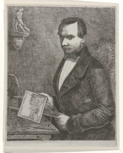 Zelfportret van Eberhard Cornelis Rahms