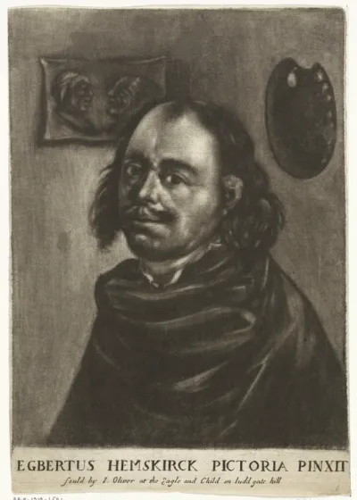 Zelfportret van Egbert van Heemskerck