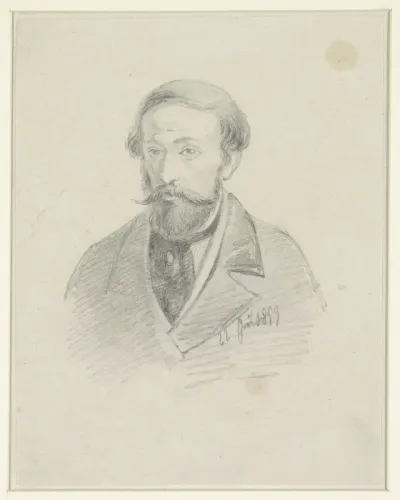 Zelfportret van Egidius Linnig