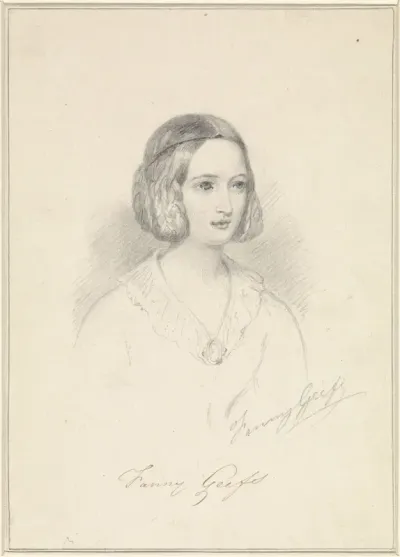 Zelfportret van Fanny Geefs-Corr