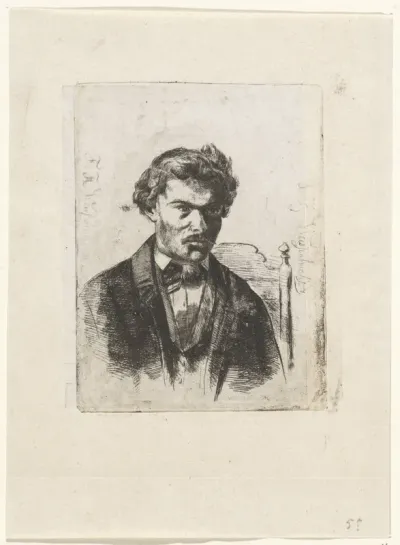Zelfportret van Frederik Hendrik Weissenbruch
