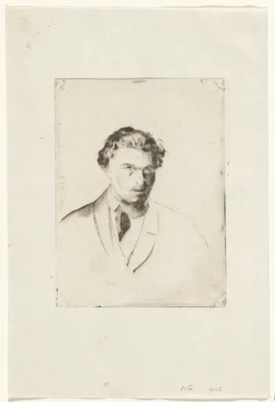 Zelfportret van Frederik Hendrik Weissenbruch