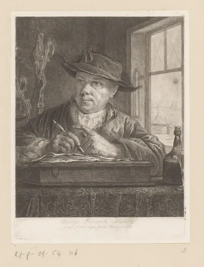 Zelfportret van Georg Friedrich Schmidt