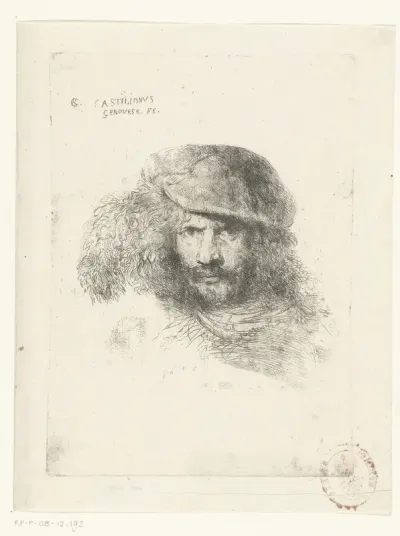 Zelfportret van Giovanni Benedetto Castiglione