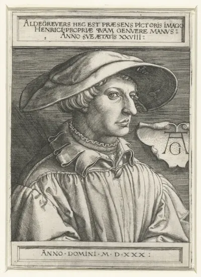 Zelfportret van Heinrich Aldegrever