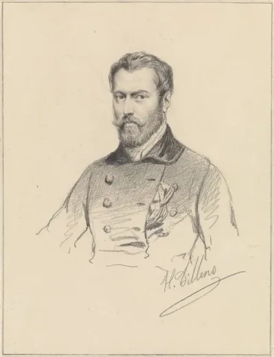 Zelfportret van Hendri Dillens