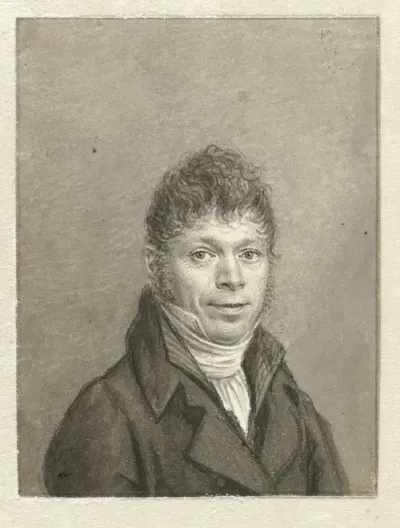 Zelfportret van Hendrik Willem Caspari